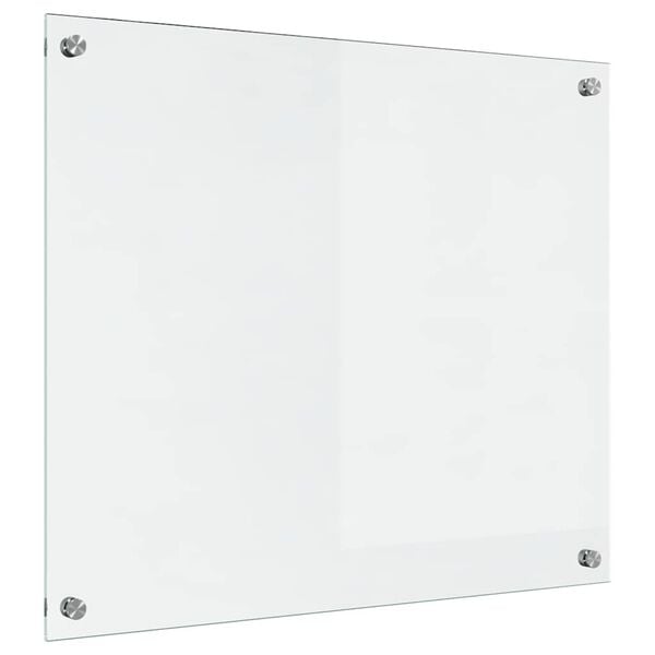 vidaXL Kitchen Backsplash Transparent 70 x 60 cm Tempered Glass