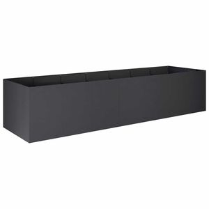 vidaXL Garden Planter Black 280 x 80 x 60 cm Cold-rolled Steel