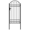 vidaXL Fence Gate Grey 100 x 250 cm Powder-coated steel