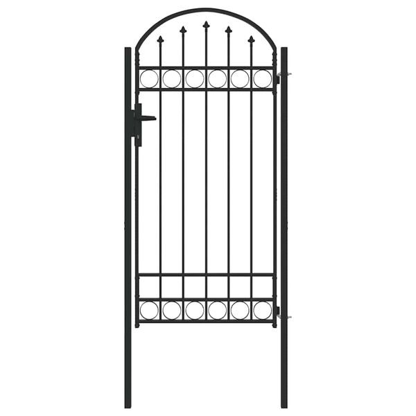 vidaXL Fence Gate Grey 100 x 250 cm Powder-coated steel