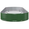 vidaXL Garden Raised Bed Galvanised Steel 373x140x36 cm Green