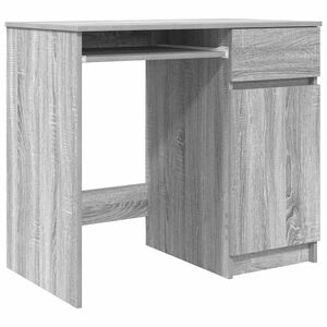 vidaXL Desk Grey Sonoma 86x49x76 cm Engineered Wood