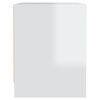 vidaXL Bedside Cabinets 2 pcs High Gloss White 45x34x44.5 cm Engineered Wood
