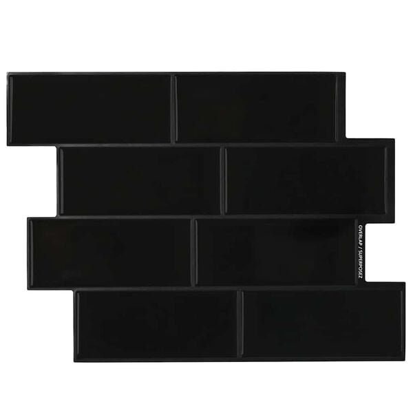 vidaXL Decorative Stickers 10 pcs Black 29.4 x 21.4 cm