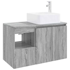 vidaXL Bathroom Furniture Set 2 pcs Grey Sonoma Engineered Wood