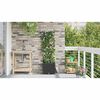 vidaXL Garden Planter Black 40 x 40 x 142 cm Steel