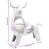 vidaXL Bull Sculpture Silver 22 x 9.5 x 34 cm Aluminium