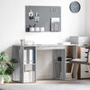 vidaXL Desk with Shelf Grey Sonoma 130 x 50.5 x 75 cm Engineered Wood