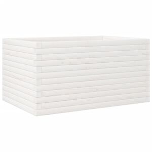 vidaXL Garden Planter White 90x60x45.5 cm Solid Wood Pine
