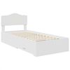 vidaXL Bed Frame with Headboard White 90 x 190 cm Engineered Wood