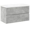 vidaXL 2 Piece Bathroom Furniture Set Concrete Grey Engineered Wood