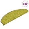 vidaXL Stair Mats 30 pcs 65x21x4 cm Green Half Round Large