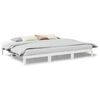 vidaXL Family Bed Frame No Mattress White 270x200 cm Solid Wood Pine