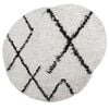 vidaXL Shaggy Rug PAMPLONA High Pile Modern Cream and Black &Oslash; 280 cm