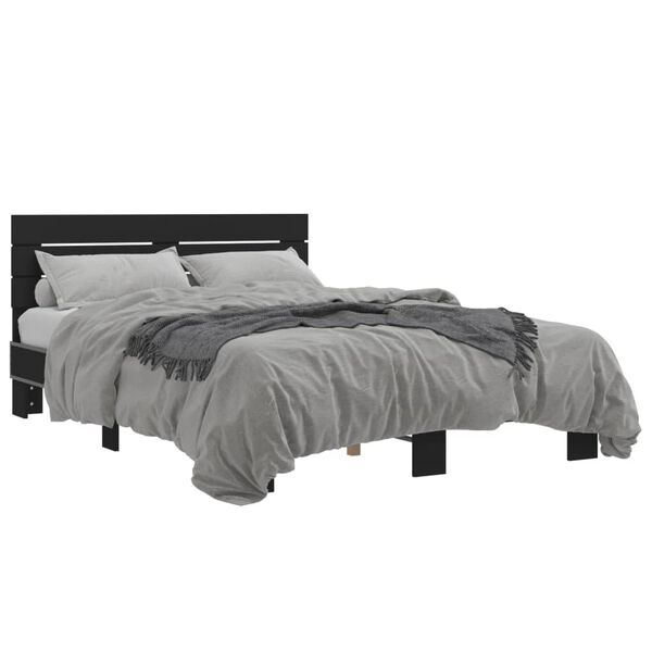 vidaXL Bed Frame without Mattress Black 120x200 cm