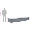 vidaXL Garden Raised Bed Galvanised Steel 320x80x45 cm Grey