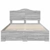 vidaXL Bed Frame with Drawer Grey Sonoma 150 x 200 cm Engineered Wood