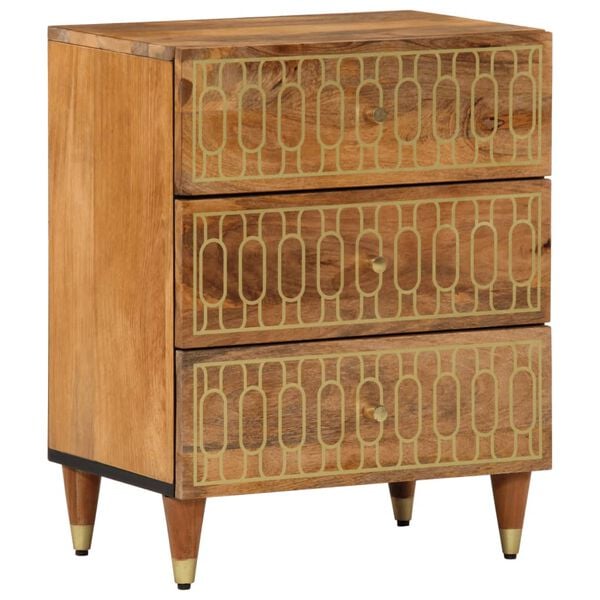 vidaXL Bedside Cabinet 50x33x62 cm Solid Wood Mango