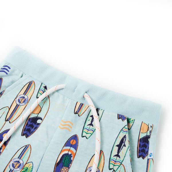 Kids' Shorts with Drawstring Soft Blue Melange 116