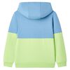 Kids' Hooded Sweatshirt Blue and Soft Yellow 104