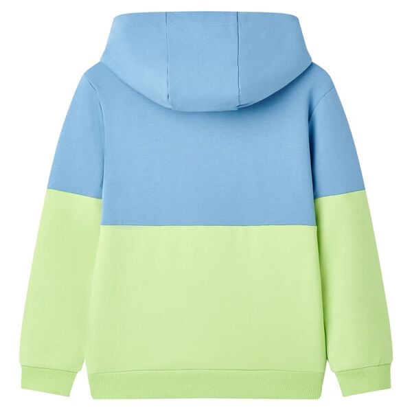 Kids' Hooded Sweatshirt Blue and Soft Yellow 104