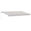 vidaXL Retractable Awning Light Grey and White 2.5 x 2 m Fabric