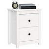 vidaXL Bedside Cabinet White 50x35x61.5 cm Solid Wood Pine