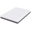 vidaXL Mattress White and Grey 160 x 200 cm Memory Foam