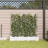 vidaXL Garden Planter 3 pcs White 120 x 40 x 125.5 cm Steel