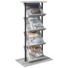 vidaXL Magazine Rack Grey Sonoma 68 x 40 x 123.5 cm Engineered Wood