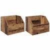 vidaXL Vinyl Album Box 2 pcs Old Wood 38 x 30 x 29 cm Engineered Wood
