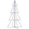 vidaXL Christmas Cone Tree | Blue | Metal | Large | Decorative Inlays