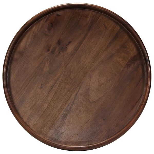 vidaXL Table Set 3 Pieces Solid Mango Wood and Steel