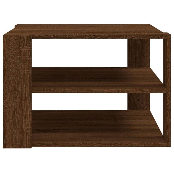 vidaXL Coffee Table Brown Oak 60x60x40 cm Engineered Wood