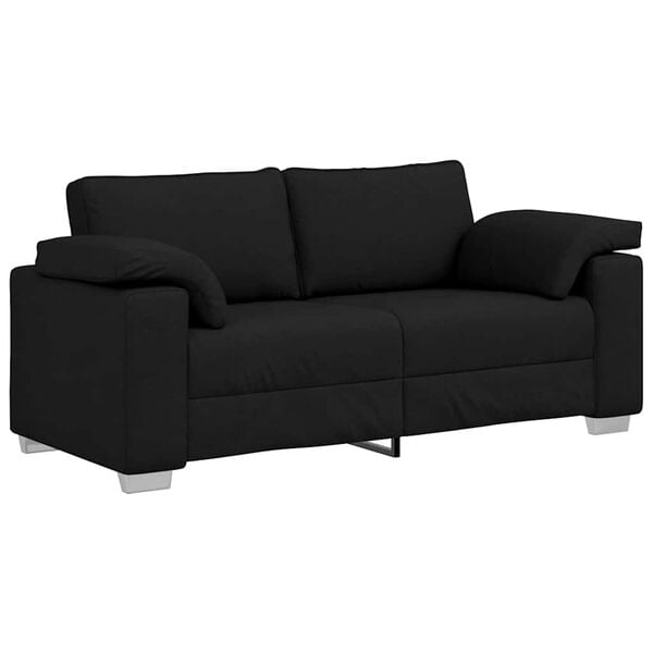 vidaXL Sofa Black 180 x 77 x 82 cm Fabric