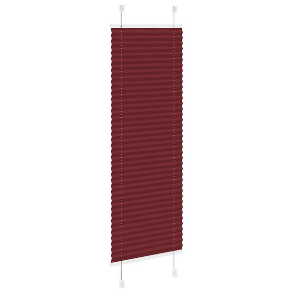 vidaXL Pleated Blind Bordeaux Red 50x100 cm Fabric Width 49.4 cm Polyester