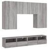 vidaXL 5 Piece TV Wall Units Grey Sonoma Engineered Wood