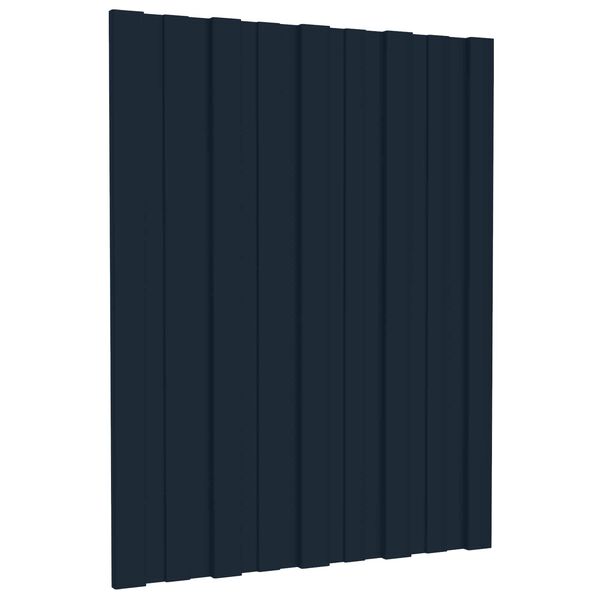 vidaXL Roof Panel 12 pcs Anthracite 60 x 45 cm Galvanised steel