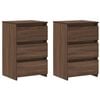 vidaXL Bed Cabinets 2 pcs Brown Oak 40x35x62.5 cm Engineered Wood