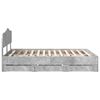 vidaXL Bed Frame with Drawer Concrete Grey 150 x 200 cm Engineer Wood