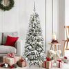 vidaXL Artificial Christmas Tree with 150 LEDs with Stand White 150 cm