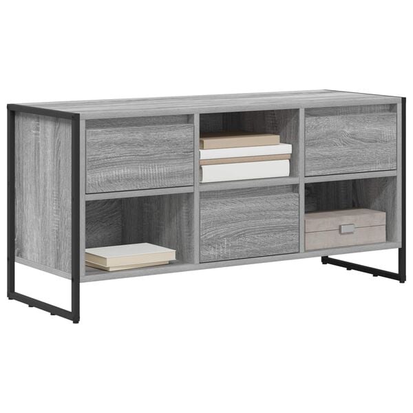vidaXL TV Cabinet Grey Sonoma 100 x 36 x 49.5 cm Engineered Wood