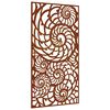vidaXL Garden Wall Decoration 105x55 cm Corten Steel Shell Design
