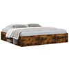 vidaXL Bed Frame without Mattress Smoked Oak 200x200 cm