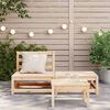 vidaXL Garden Sofa Armless with Footstool Solid Wood Pine