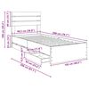 vidaXL Bed Frame with Drawer Grey Sonoma 100 x 200 cm Engineer Wood