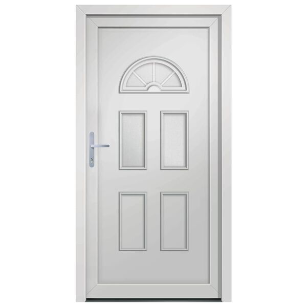 vidaXL Front Door White 110x210 cm PVC
