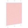 vidaXL Pleated Blind Pink 110x100 cm Fabric Width 109.4 cm Polyester