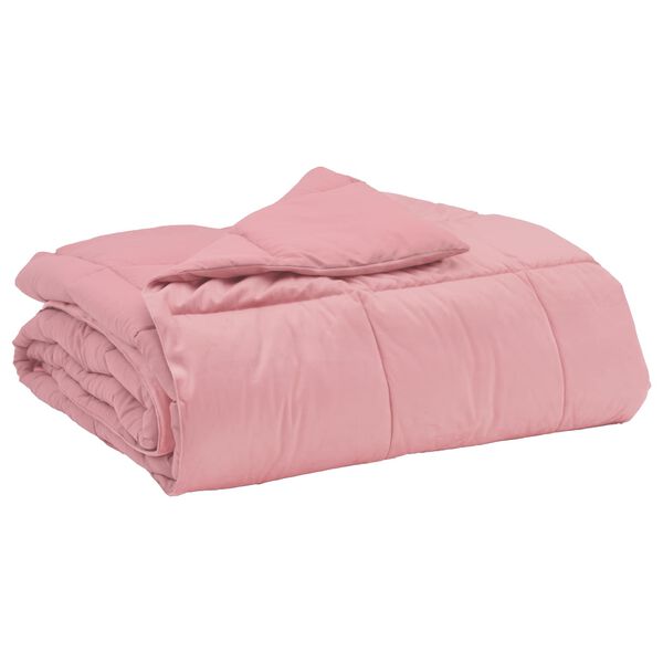 vidaXL Summer Duvet Quilted Pink 220 x 260 cm Microfiber