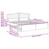 vidaXL Bed Frame with Drawer Concrete Grey 200 x 200 cm Engineer Wood